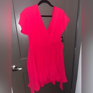 Fight and flare hot pink dress from express